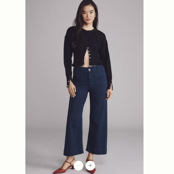 Anthropologie Denim - The Colette Crop High-Rise Wide-Leg Jeans by Maeve - Size 27